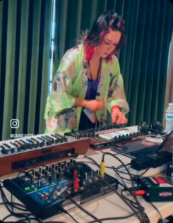 Carolina in the studio